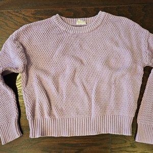 Light purple cropped knit sweater